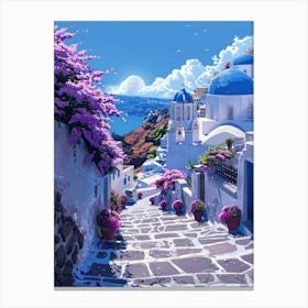 Beautiful Santorini Greece Wall Art 20 Canvas Print