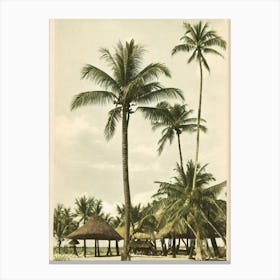 Gili Trawangan Beach Indonesia Vintage Canvas Print