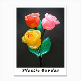 Bright Inflatable Flowers Poster Rose 4 Canvas Print