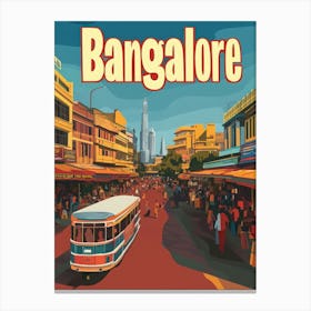 Aihrgdesign A 1970s Inspired Travel Poster For Bangalore Depi 88b3ae9d E7ed 4879 Aaa0 1b8a89d55973 2 Canvas Print