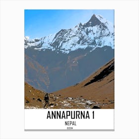 Annapurna, Mountain, Himalayas, Nepal, Art, Climbing, Nature, Wall Print Canvas Print