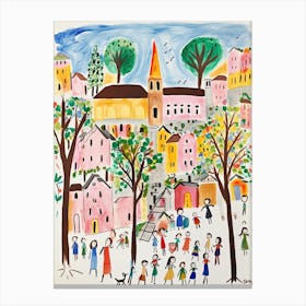 Canberra, Dreamy Storybook Illustration 1 Canvas Print