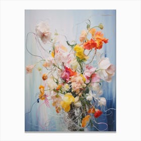 Abstract Flower Painting Snapdragon 1 Canvas Print