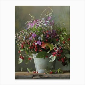 Flowers In A Pot Canvas Print