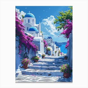 Beautiful Santorini Greece Wall Art 8 Canvas Print