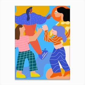 Group Of People Dancing Canvas Print