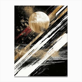 Black And Gold Abstract Painting 15 Canvas Print