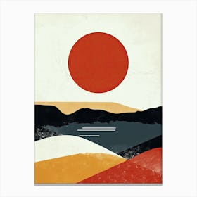 Sunset Hill's , Scandinavian Simplicity Canvas Print