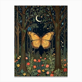 William Morris Butterfly In The Forest Canvas Print