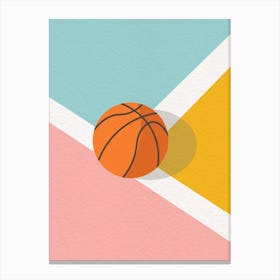 Vintage minimal art Basketball Game Canvas Print