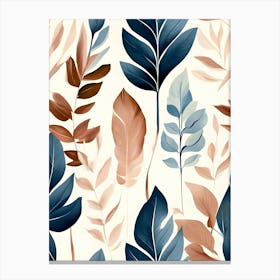 Seamless Pattern Of Leaves 1 Canvas Print