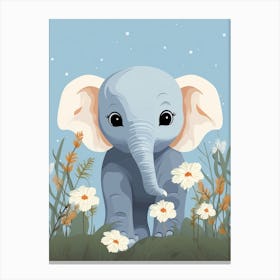 Baby Animal Illustration  Elephant 3 Canvas Print