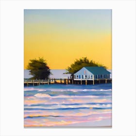 Rehoboth Beach, Delaware Bright Abstract Canvas Print