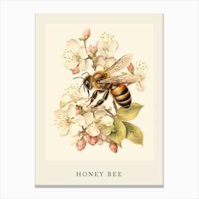 Beatrix Potter Inspired  Animal Watercolour Honey Bee 3 Canvas Print