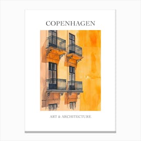 Copenhagen Travel And Architecture Poster 3 Canvas Print