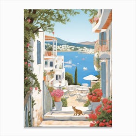 Bodrum Turkey 1 Illustration Canvas Print