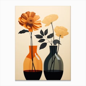 Flowers In Vases Canvas Print