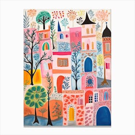 Tehran, Dreamy Storybook Illustration 2 Canvas Print