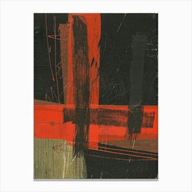 Abstract Red And Black Painting 1 Canvas Print