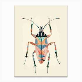 Colourful Insect Illustration Boxelder Bug 7 Canvas Print