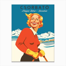 Csorbato Slovakia, Ski Canvas Print