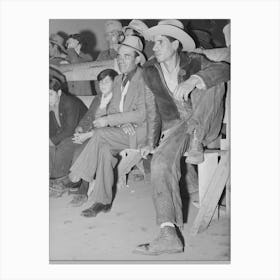 Spanish American Farmers Watching Show, Penasco, New Mexico By Russell Lee Canvas Print