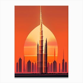 The Burj Khalifa, Dubai Sunset 2 Canvas Print