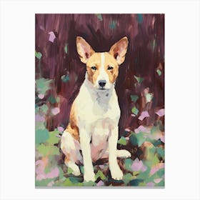 A Basenji Dog Painting, Impressionist 1 Canvas Print