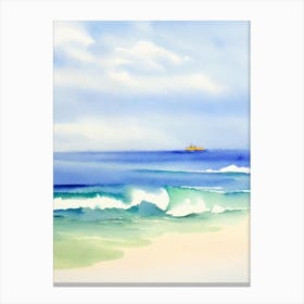 Cottesloe Beach 3, Australia Watercolour Canvas Print