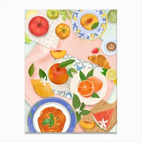 Summer Brunch Canvas Print