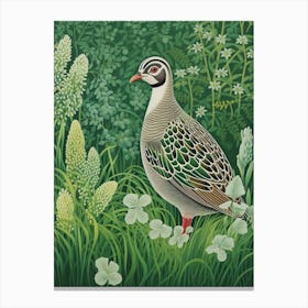 Ohara Koson Inspired Bird Painting Partridge 2 Canvas Print