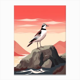 Minimalist Lapwing 2 Illustration Canvas Print