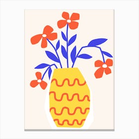Colorful Flower Vase Print 8 Canvas Print