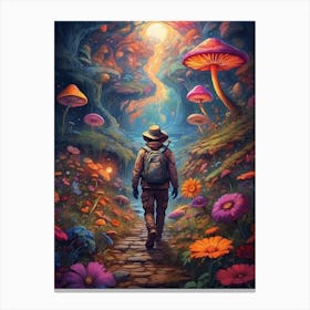 Man In The Forest Print Canvas Print