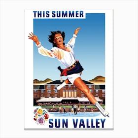 Sun Valley This Summer, Travel Poster Canvas Print