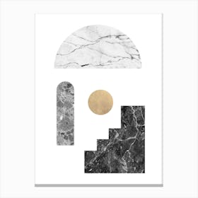 Geometric collage of textures 2 Canvas Print