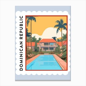 Dominican Republic Travel Stamp Poster Canvas Print