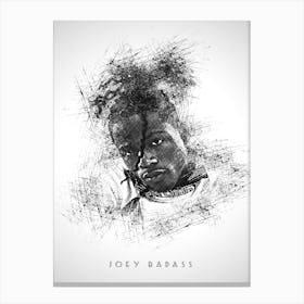 Joey Badass Rapper Sketch Canvas Print