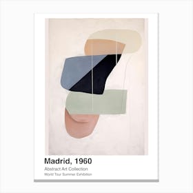 World Tour Exhibition, Abstract Art, Madrid, 1960 3 Canvas Print