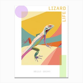 Gecko Abstract Modern Illustration 5 Poster Canvas Print