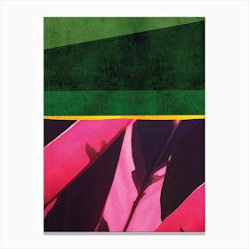Green And Pink Vibrant Art Print 1 Canvas Print