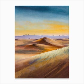 Panoramic View Of The Sahara Desert At Twilight Canvas Print