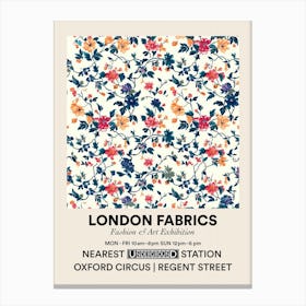 Poster Sunny Meadow London Fabrics Floral Pattern 2 Canvas Print