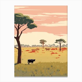 Uganda Travel Illustration Canvas Print