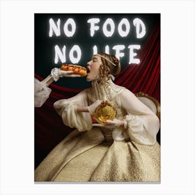 No Food No Life Canvas Print