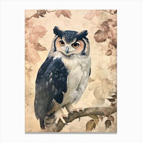 Philipine Eagle Owl Japanese Painting 4 Canvas Print