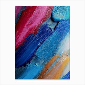 Strokes Of Colorful Paint On Skin Canvas Print