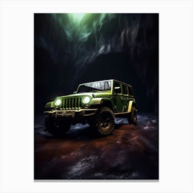 Jeep Wrangler In The Cave 1 Canvas Print