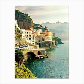 The Village Of Atrani Amalfi Peninsula Canvas Print