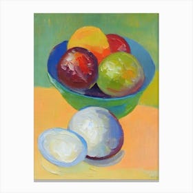 Coconut Bowl Of fruit Canvas Print